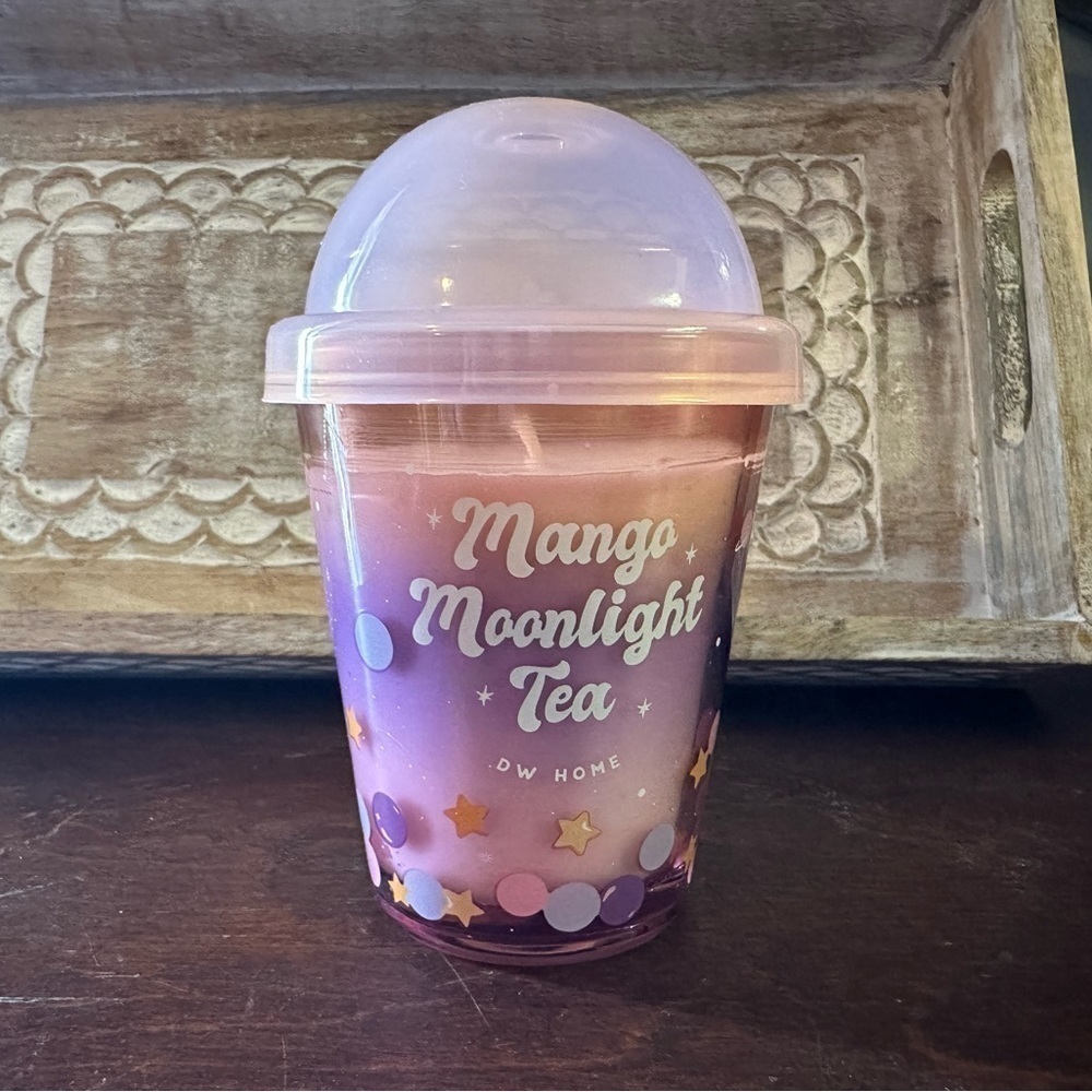 DW Home Mango Moonlight Tea Candle Cup 4.3 OZ Richly Scented Mini Single Wick